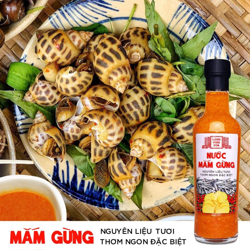 combo 4 chai nuoc mam gung toi ot 300g lang chai xua 3