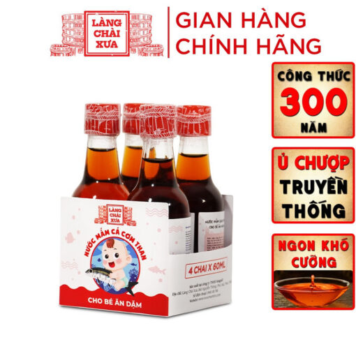 [Lốc 4 chai] Nước mắm cá cơm than an toàn cho bé ăn dặm 60ml/chai - Hình ảnh 2