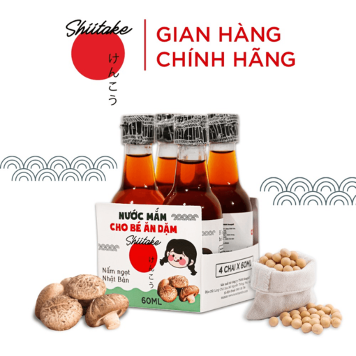 [Lốc 4 chai] Nước mắm shiitake cho bé ăn dặm an toàn 60ml/chai - Hình ảnh 2