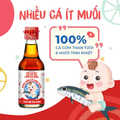 [Lốc 4 chai] Nước mắm cá cơm than an toàn cho bé ăn dặm 60ml/chai - Hình ảnh 4