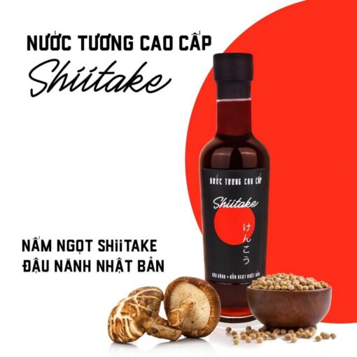 Nước Tương Cao Cấp Shiitake Chai Nhựa 525ml - Hình ảnh 2